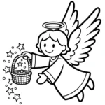 coloriage ange updated et decoupage