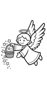 coloriage ange updated et decoupage