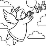 coloriage ange updated pour enfant à imprimer
