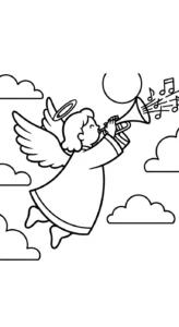 coloriage ange updated pour enfant à imprimer