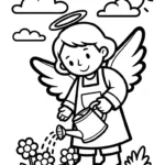 coloriage ange updated et dessin a imprimer