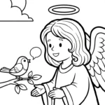 coloriage ange updated pour enfants a imprimer