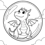 coloriage dragon updated à imprimer pour enfant de 4 ans
