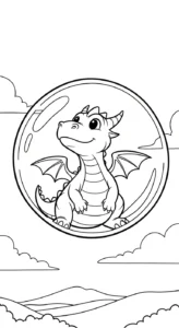 coloriage dragon updated à imprimer pour enfant de 4 ans