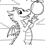 coloriage dragon updated à imprimer pour enfant de 3 ans