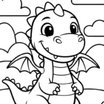 coloriage dragon updated à imprimer a4