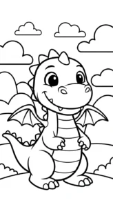 coloriage dragon updated à imprimer a4