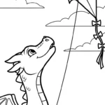 image de coloriage dragon updated pour enfant
