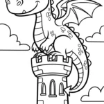 coloriage dragon updated pour bebe a imprimer