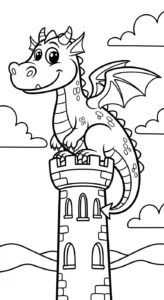 coloriage dragon updated pour bebe a imprimer