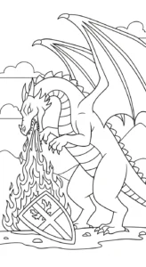 coloriage dragon updated gratuit à imprimer