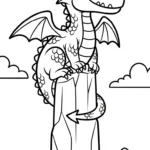 coloriage dragon updated et decoupage a imprimer gratuit