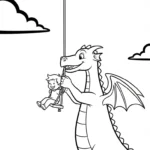 coloriage dragon updated gratuit à imprimer