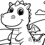 coloriage dragon updated pour enfant de 3 ans