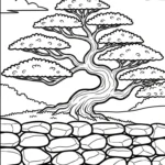 coloriage Bonsaï pour enfant de 2 ans