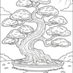 coloriage Bonsaï a imprimer pour enfant de 4 ans
