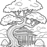 coloriage Bonsaï pour enfant gratuit