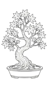 coloriage Bonsaï gratuit à imprimer