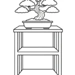 coloriage Bonsaï pour enfants a imprimer gratuit