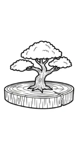 coloriage Bonsaï à imprimer pdf gratuit