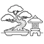 image de coloriage Bonsaï pour enfant