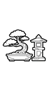 coloriage Bonsaï à imprimer pour enfants