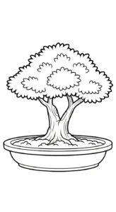 imprimer coloriage Bonsaï gratuit