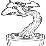 coloriage Bonsaï pour enfant de 2 ans