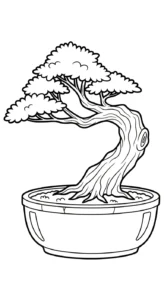 coloriage Bonsaï pour enfant de 2 ans