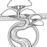 coloriage Bonsaï à imprimer pour enfant de 6 ans