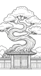 imprimer coloriage Bonsaï pour enfant
