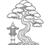 coloriage Bonsaï à imprimer pour enfants
