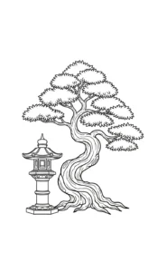 coloriage Bonsaï à imprimer pour enfants