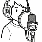 coloriage Chanteuse pour enfants a imprimer gratuit