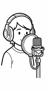 coloriage Chanteuse pour enfants a imprimer gratuit