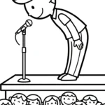coloriage Chanteuse à imprimer pour enfant de 6 ans