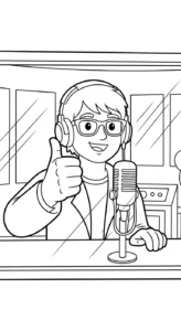 coloriage Chanteuse en ligne pour enfant