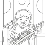 coloriage Chanteuse gratuit à imprimer