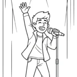 coloriage Chanteuse à imprimer gratuitement