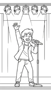 coloriage Chanteuse à imprimer gratuitement