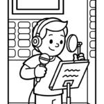 coloriage Chanteuse gratuit à imprimer