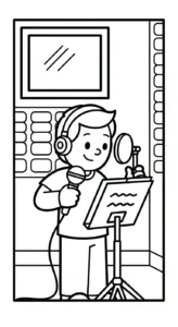 coloriage Chanteuse gratuit à imprimer