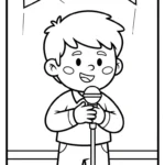 coloriage Chanteuse pour enfants à télécharger