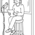 coloriage Chanteuse a imprimer gratuit