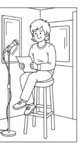 coloriage Chanteuse a imprimer gratuit