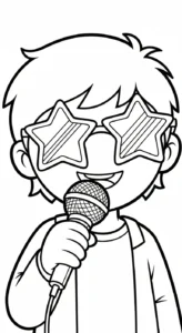 coloriage Chanteuse d
