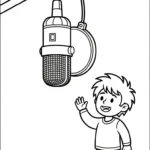 coloriage Chanteuse pour enfant de 6 ans