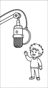 coloriage Chanteuse pour enfant de 6 ans