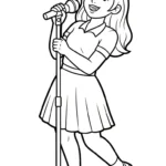 coloriage Chanteuse à imprimer gratuitement pdf