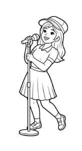 coloriage Chanteuse à imprimer gratuitement pdf